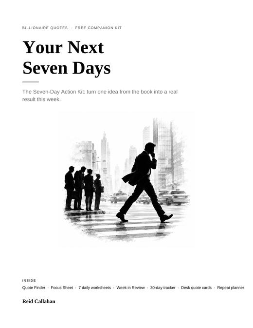 Kit cover page: Your Next Seven Days
